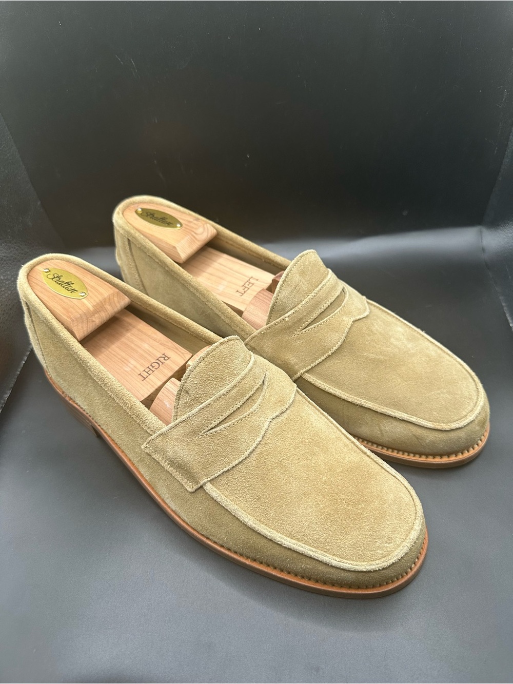 Sanders England X Todd Snyder Suede Penny Loafer UK 10 US 11